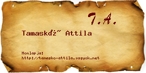 Tamaskó Attila névjegykártya