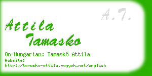 attila tamasko business card